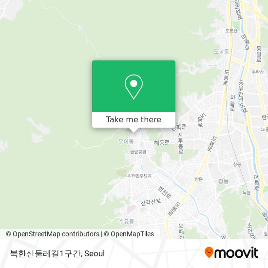 북한산둘레길1구간 map