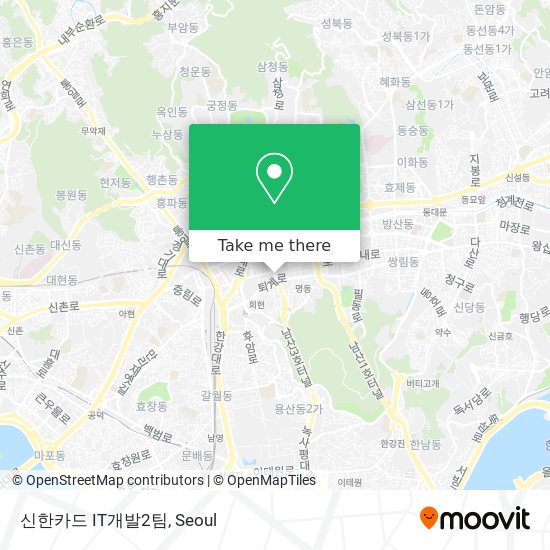 신한카드 IT개발2팀 map