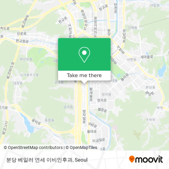 분당 베일러 연세 이비인후과 map