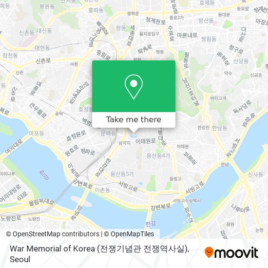 War Memorial of Korea (전쟁기념관 전쟁역사실) map
