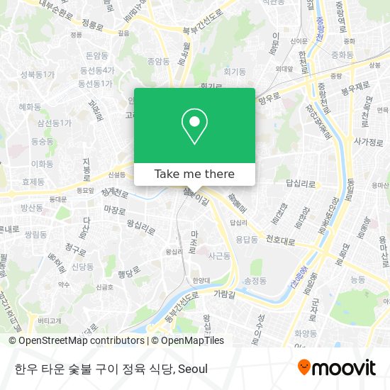 한우 타운 숯불 구이 정육 식당 map