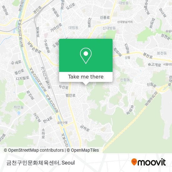 금천구민문화체육센터 map