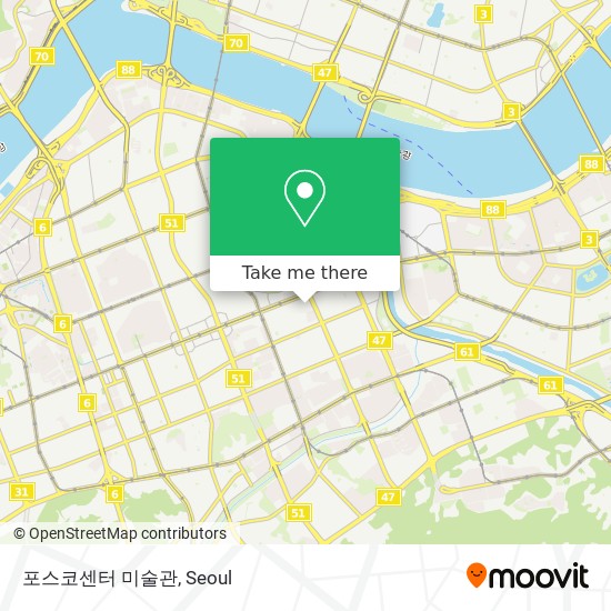 포스코센터 미술관 map