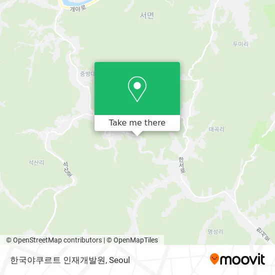 한국야쿠르트 인재개발원 map