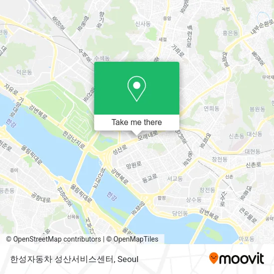 한성자동차 성산서비스센터 map