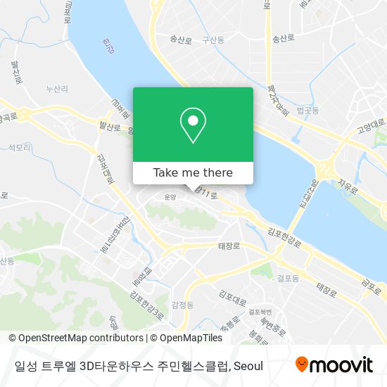 일성 트루엘 3D타운하우스 주민헬스클럽 map