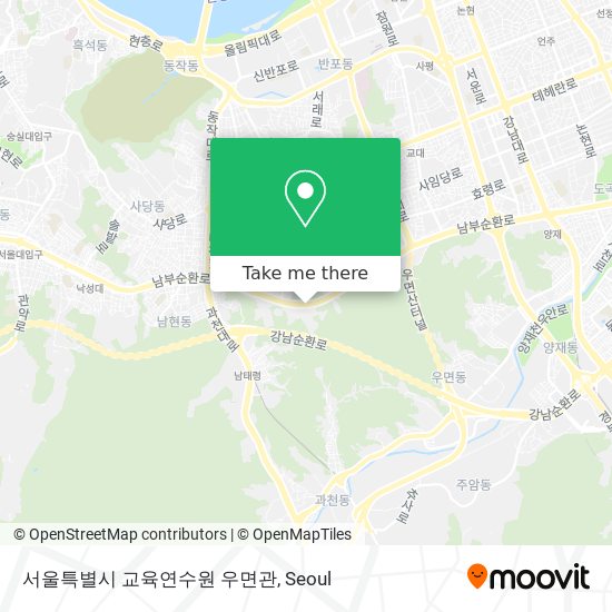 서울특별시 교육연수원 우면관 map