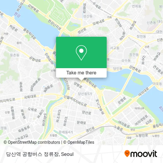 당산역 공항버스 정류장 map