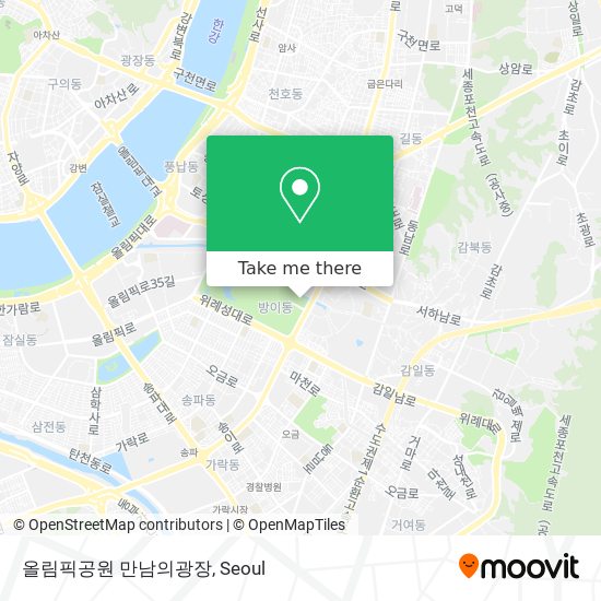 올림픽공원 만남의광장 map