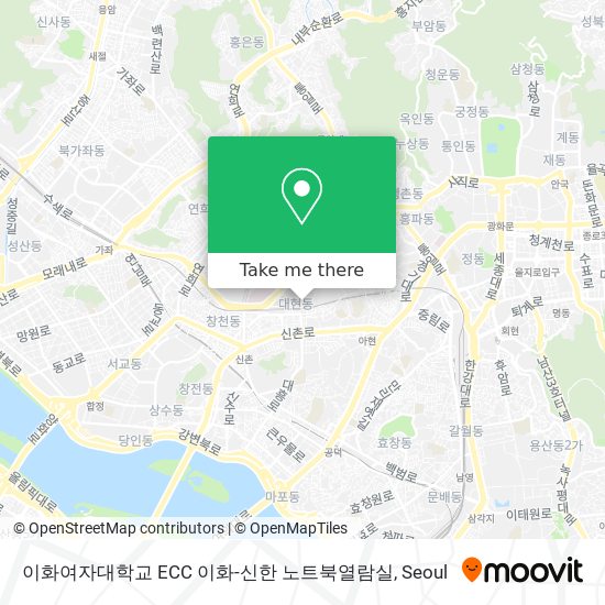 이화여자대학교 ECC 이화-신한 노트북열람실 map