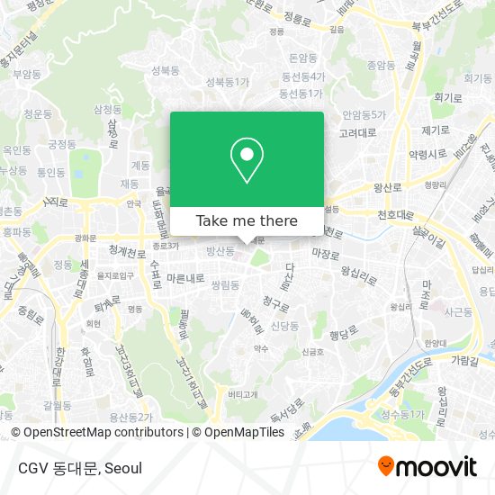 CGV 동대문 map