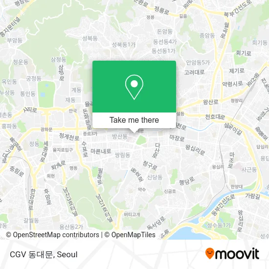 CGV 동대문 map