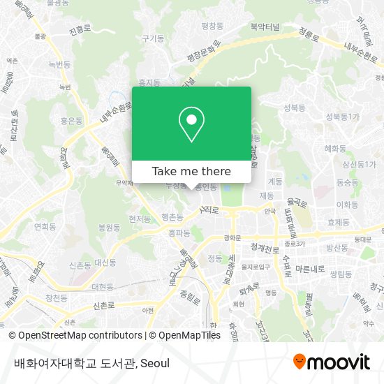 배화여자대학교 도서관 map