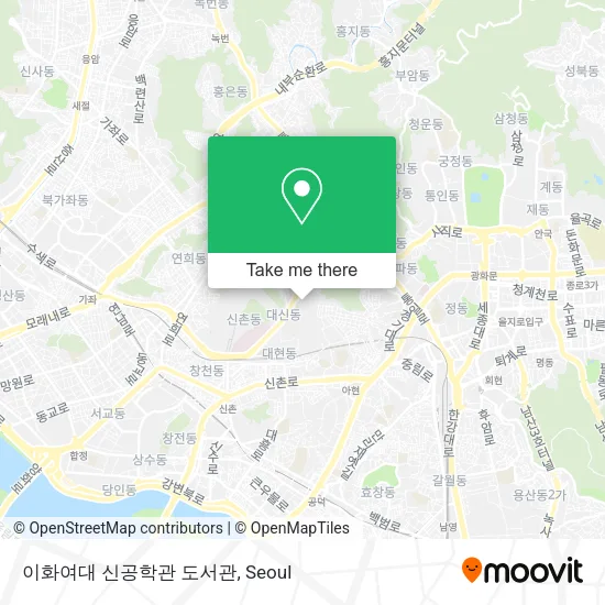 이화여대 신공학관 도서관 map