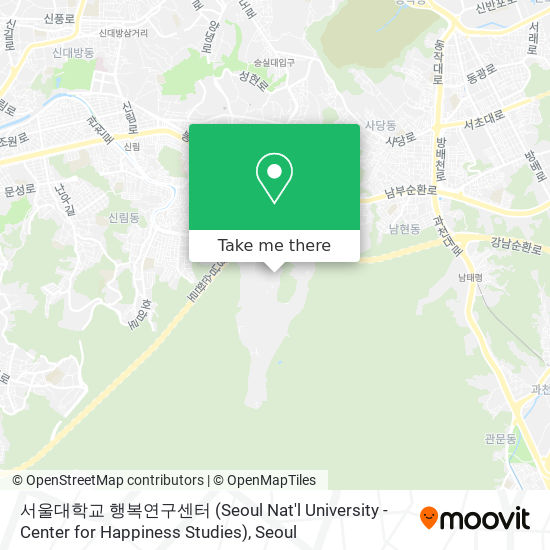 서울대학교 행복연구센터 (Seoul Nat'l University - Center for Happiness Studies) map