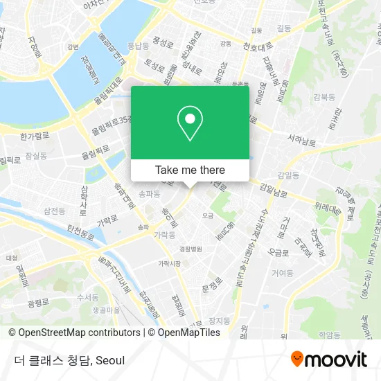 더 클래스 청담 map