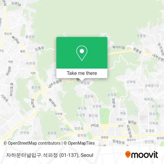 자하문터널입구.석파정 (01-137) map