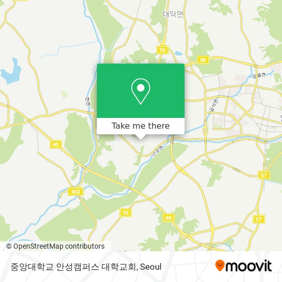 중앙대학교 안성캠퍼스 대학교회 map
