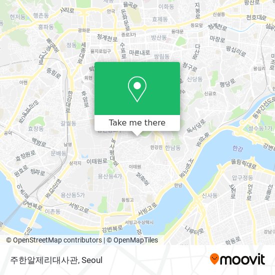 주한알제리대사관 map