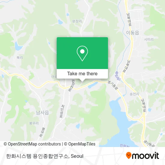 한화시스템 용인종합연구소 map