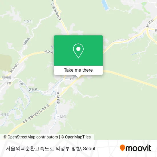 서울외곽순환고속도로 의정부 방향 map