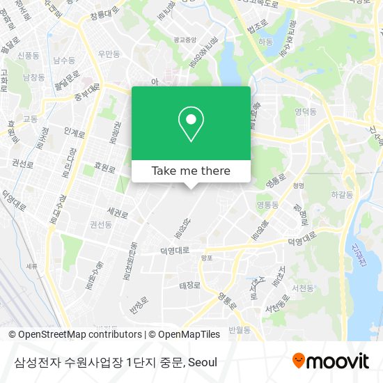 삼성전자 수원사업장 1단지 중문 map