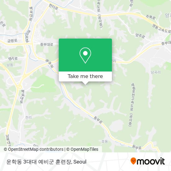 운학동 3대대 예비군 훈련장 map