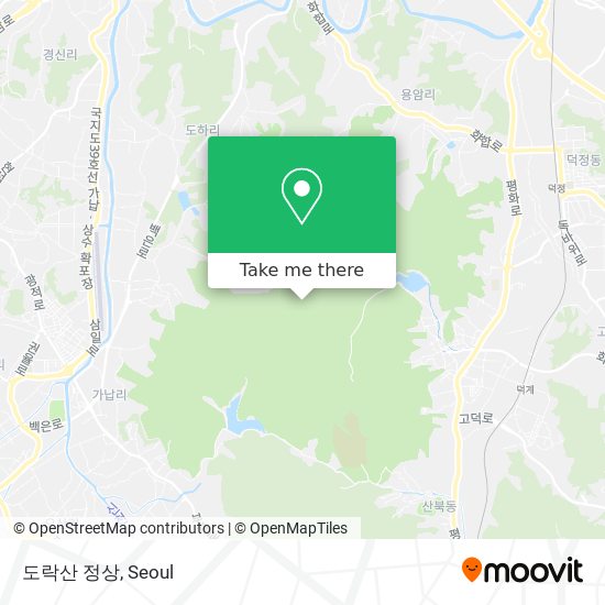 도락산 정상 map