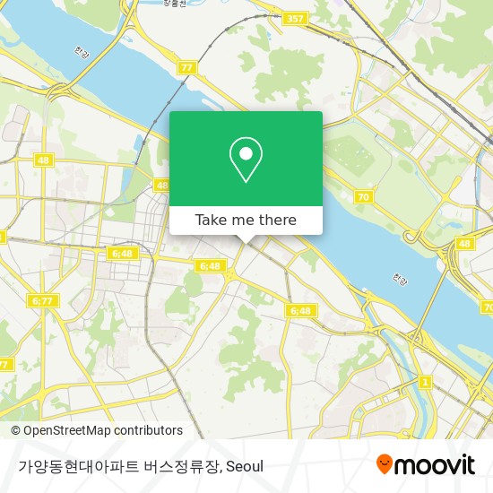 가양동현대아파트 버스정류장 map