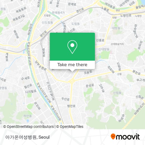 아가온여성병원 map