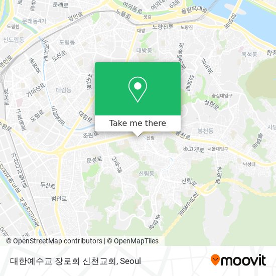 대한예수교 장로회 신천교회 map