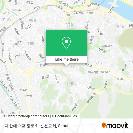 대한예수교 장로회 신천교회 map