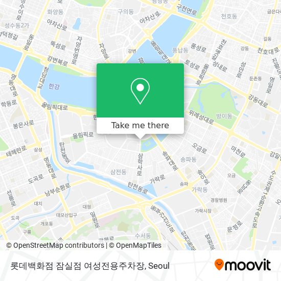 롯데백화점 잠실점 여성전용주차장 map