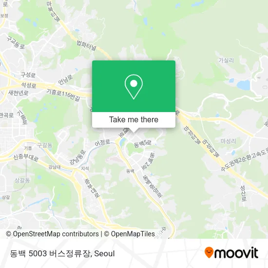 동백 5003 버스정류장 map