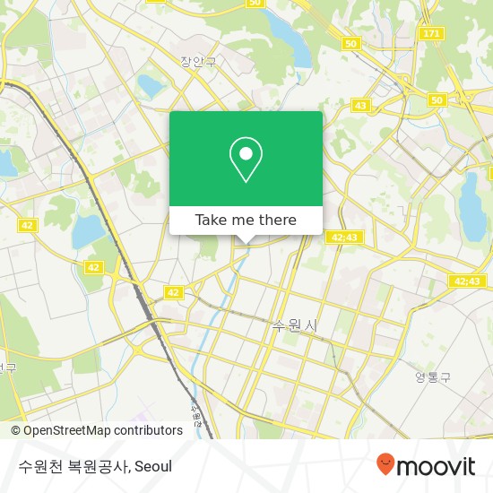 수원천 복원공사 map