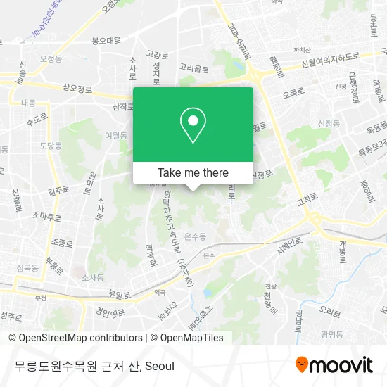 무릉도원수목원 근처 산 map
