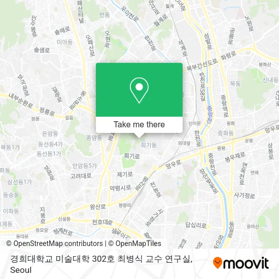 경희대학교 미술대학 302호 최병식 교수 연구실 map