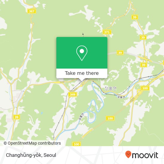 Changhŭng-yŏk map