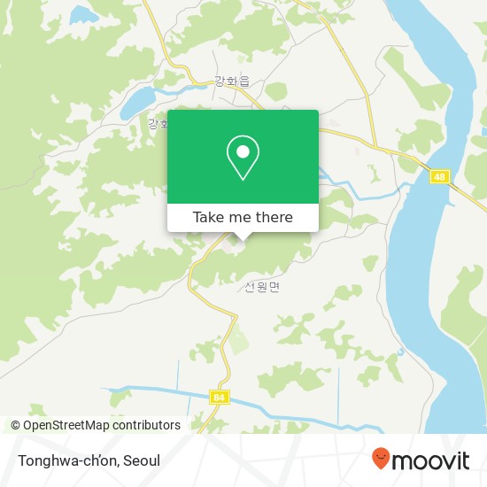 Tonghwa-ch’on map