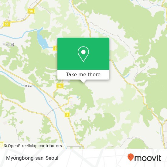 Myŏngbong-san map