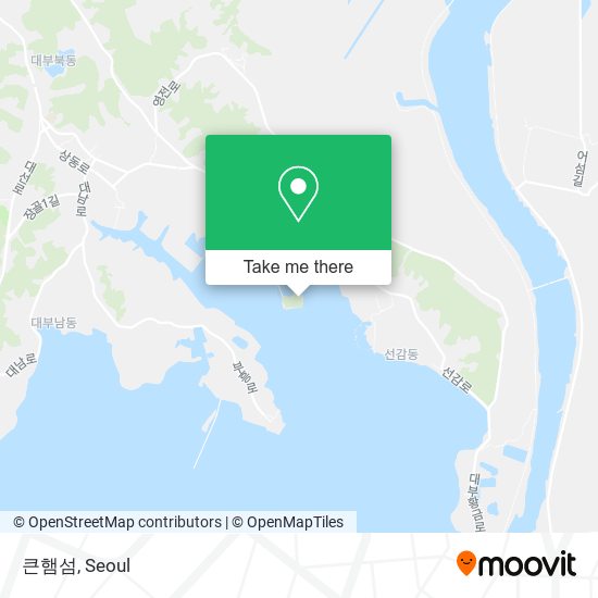 큰햄섬 map