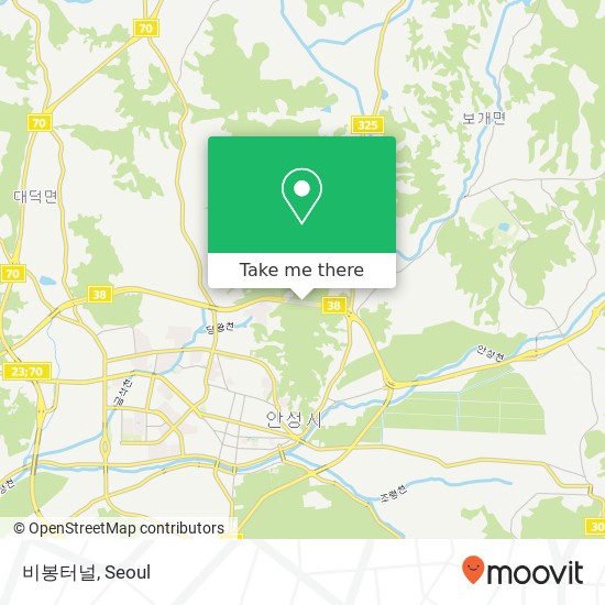 비봉터널 map