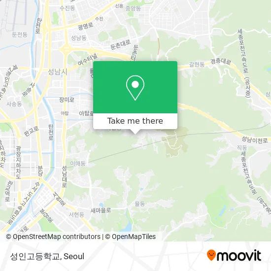 성인고등학교 map
