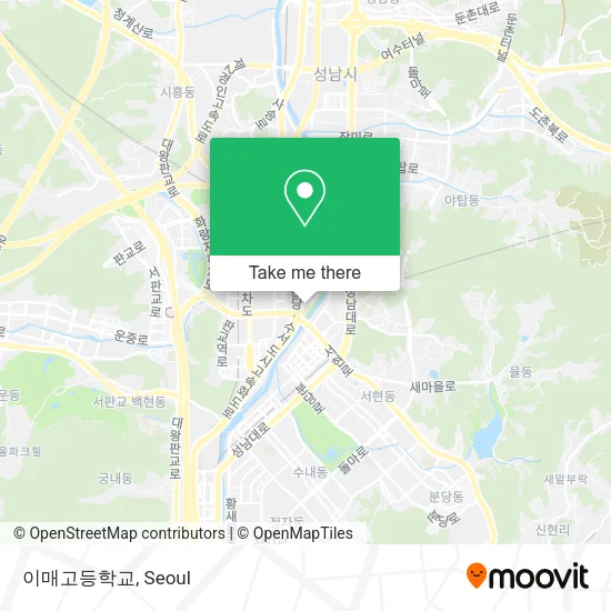 이매고등학교 map