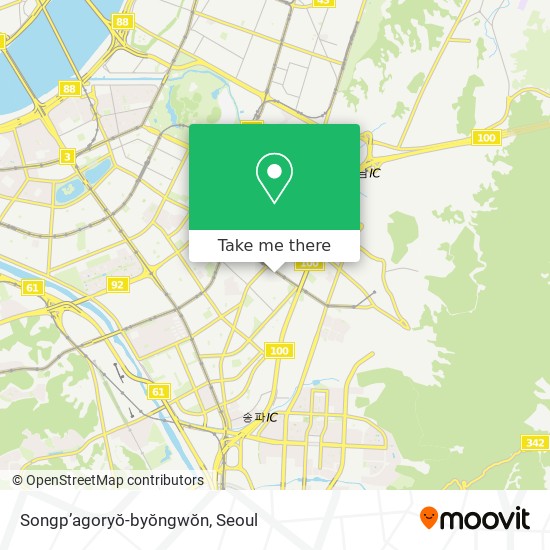 Songp’agoryŏ-byŏngwŏn map