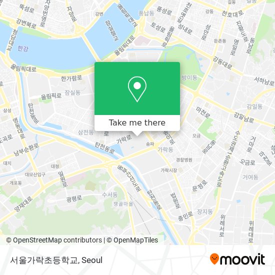 서울가락초등학교 map