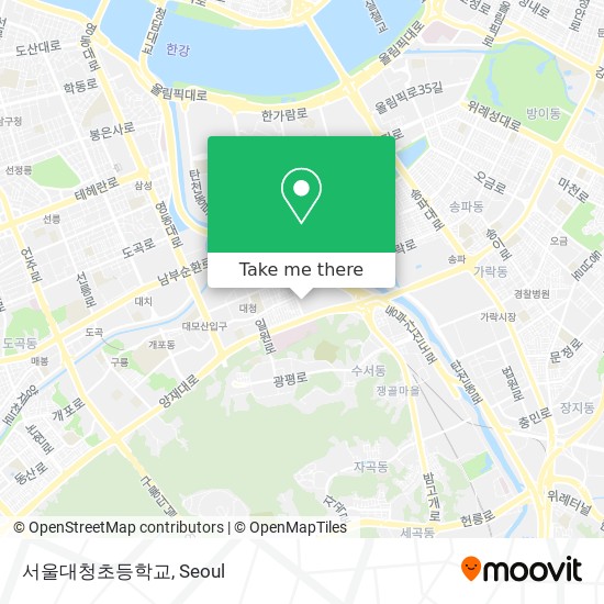 서울대청초등학교 map