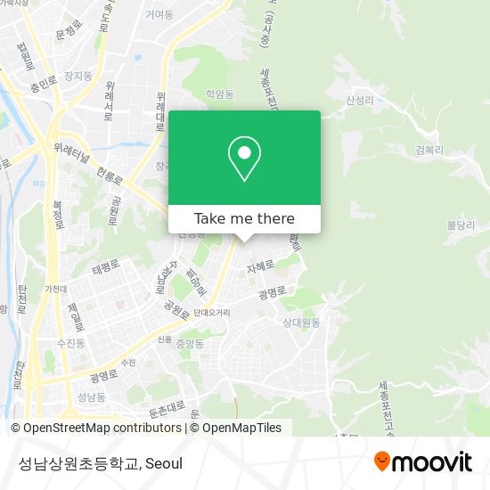 성남상원초등학교 map