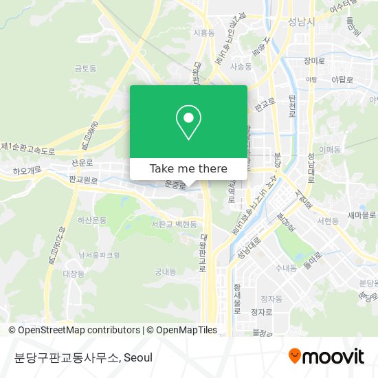 분당구판교동사무소 map