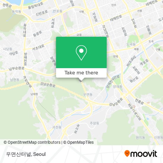 우면산터널 map